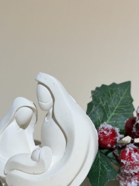 Sagrada Família Theóni em gesso, escultura decorativa