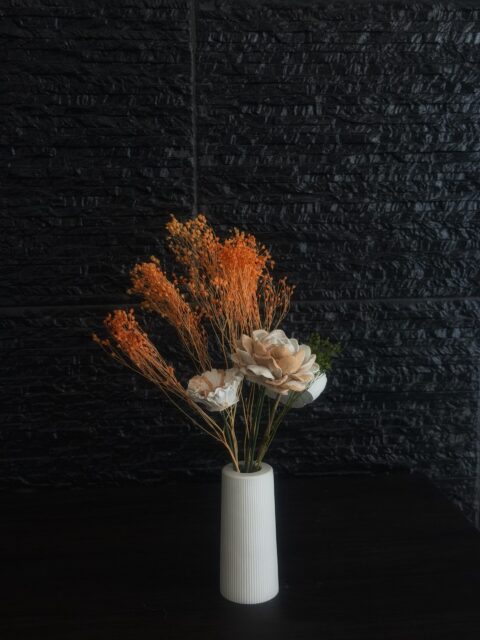 Jarra Laranja 2 flores