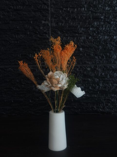 Jarra Laranja 2 flores