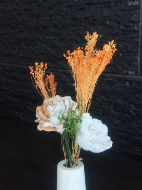 Jarra Laranja 2 flores