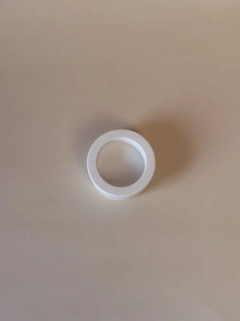 Porta-velas Círculo branco visto de cima, com cavidade redonda